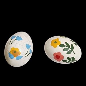 Vintage German hand painted porcelain Easter eggs.